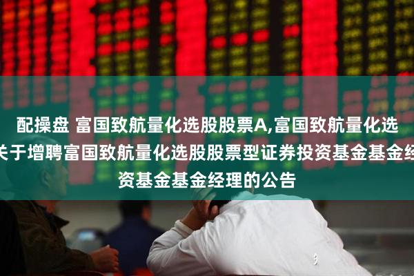 配操盘 富国致航量化选股股票A,富国致航量化选股股票C 关于增聘富国致航量化选股股票型证券投资基金基金经理的公告